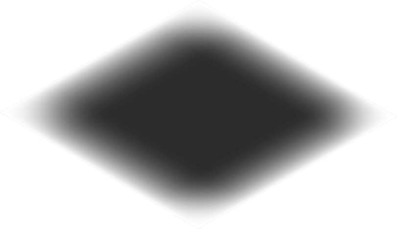 Black blurred shadow of isometric square.